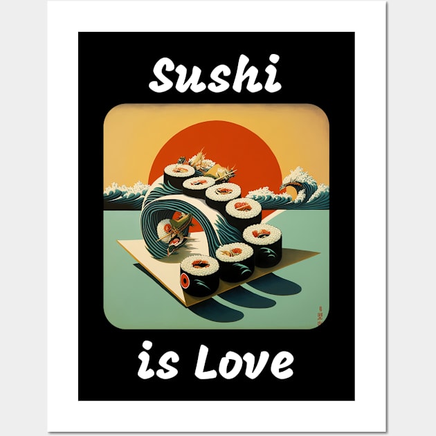 Sushi is love v2 Wall Art by AI-datamancer